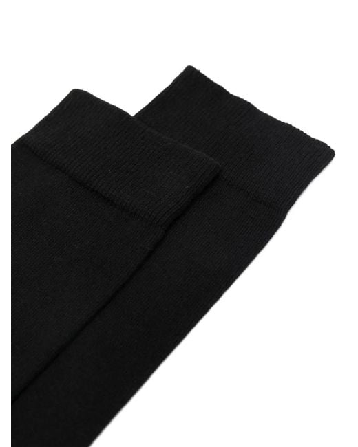 Sunspel Black Logo-Print Socks for men