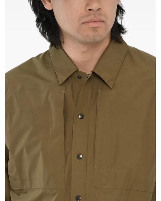 Woolrich Green Gore-Tex Logo-Print Jacket for men