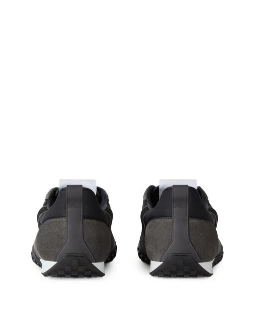 Givenchy Black Glide Suede-Panel Sneakers for men
