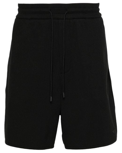 Pantalones cortos de deporte de talle medio Emporio Armani de hombre de color Black