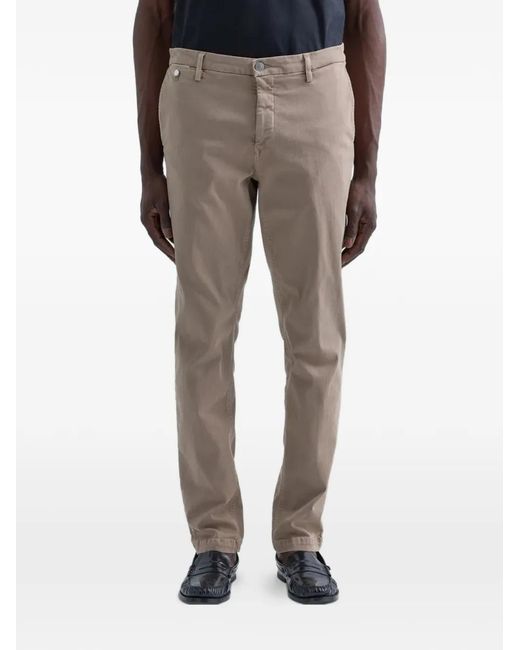 Replay Gray Logo-Plaque Slim-Fit Jeans for men
