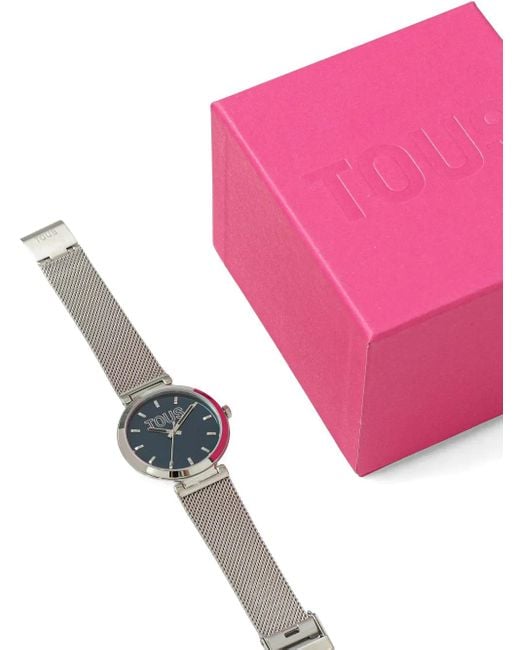 Reloj de 36 mm en acero inoxidable Tous de color Blue