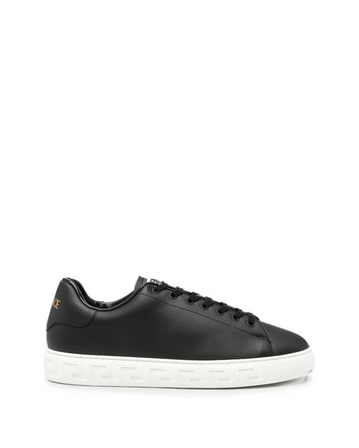 Versace Black Greca-Sole Low-Top Sneakers for men