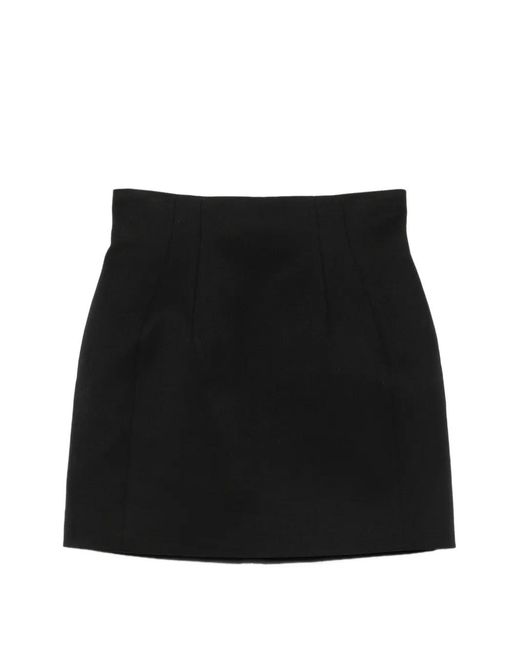 Mugler High Waist Mini-Rok in het Black