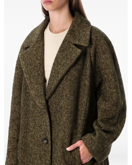 Emporio Armani Green Buttoned Coat