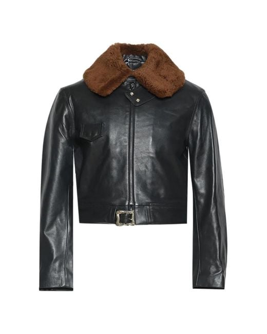 Enfants Riches Deprimes Black Hotrod Shearling-Collar Jacket for men