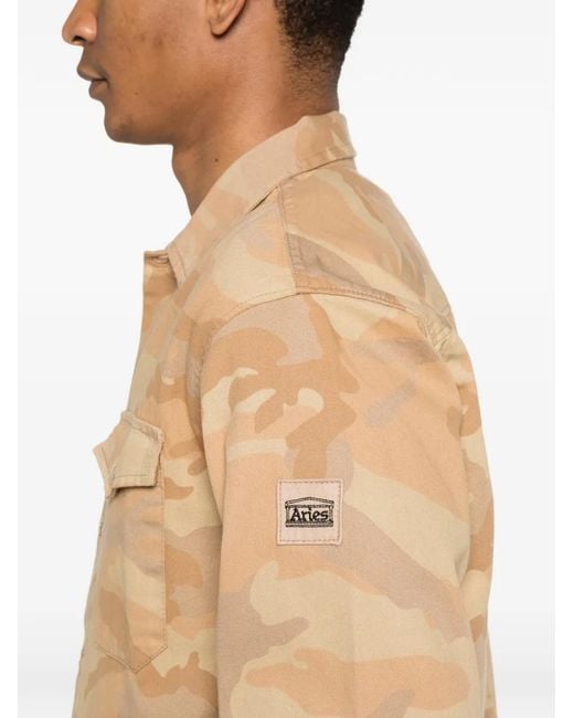 Aries Natural Camouflage Long-Sleeve Shirt for men