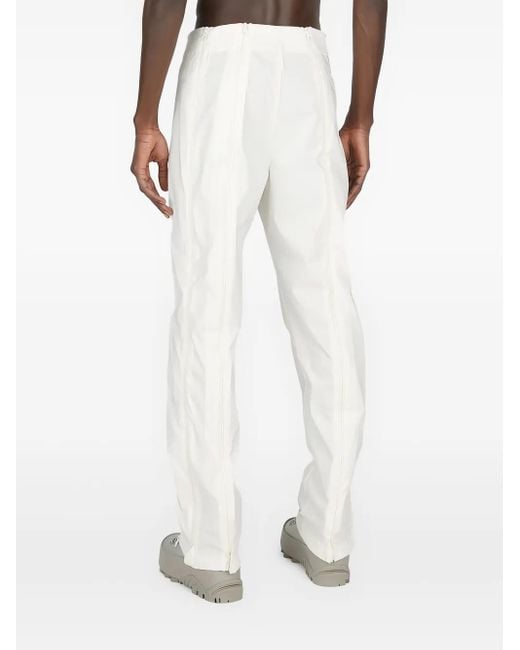 Pantaloni Con Zip di Post Archive Faction PAF in White da Uomo