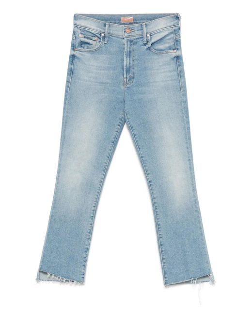 Mother Blue The Insider Crop Step Fray Jeans