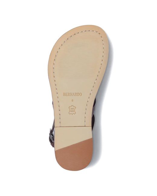Bernardo Brown Maverick Leather Sandals