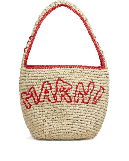 Marni White Nassa Small Shoulder Bag