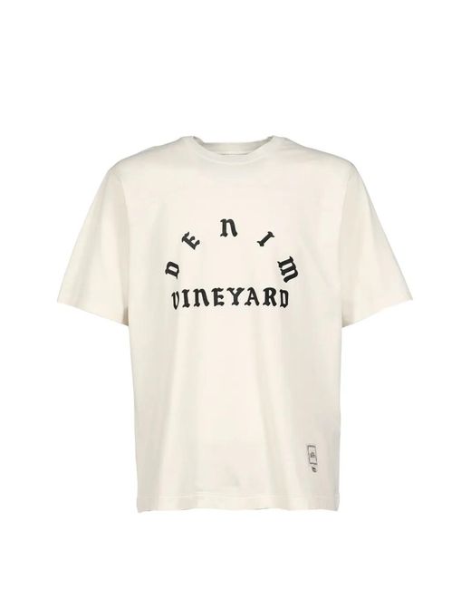Dear BORO White Logo-Print T-Shirt for men