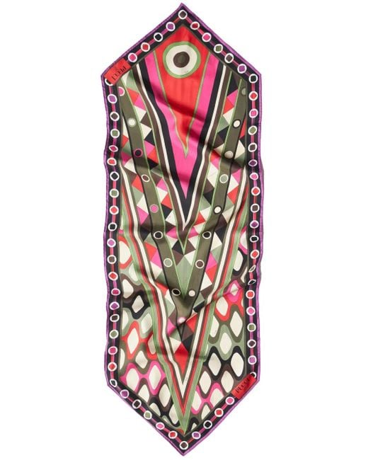 Emilio Pucci Vivara シルク スカーフ White