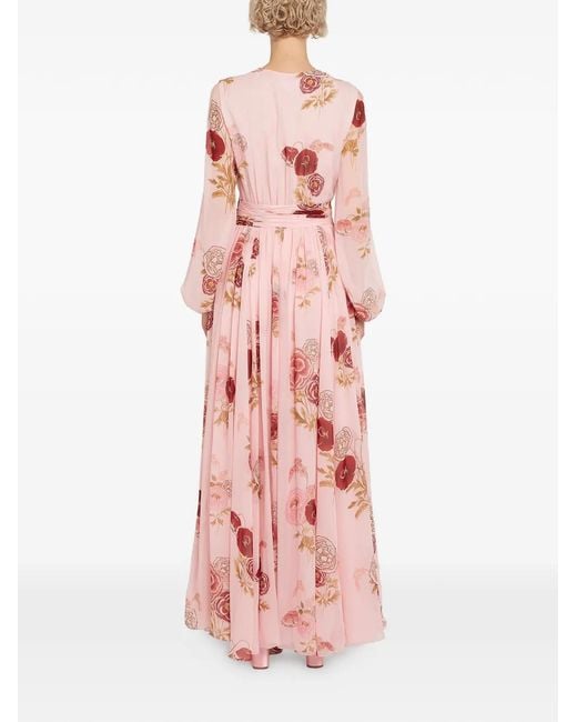 Giambattista Valli Pink Floral Maxi Dress