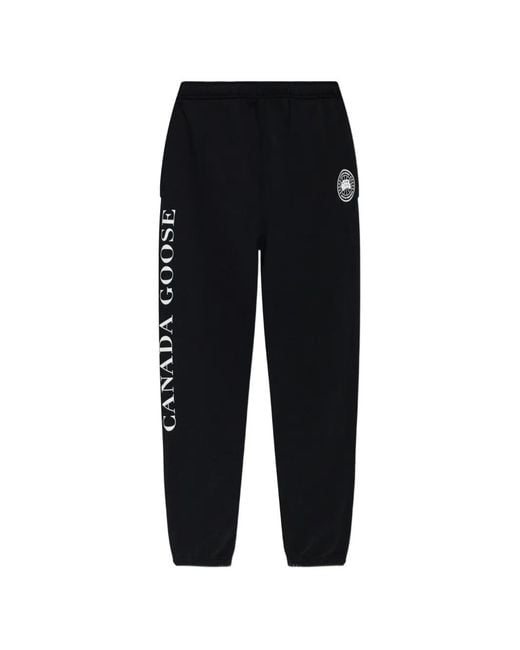 Canada Goose Black Logo-Detail Track Pants for men
