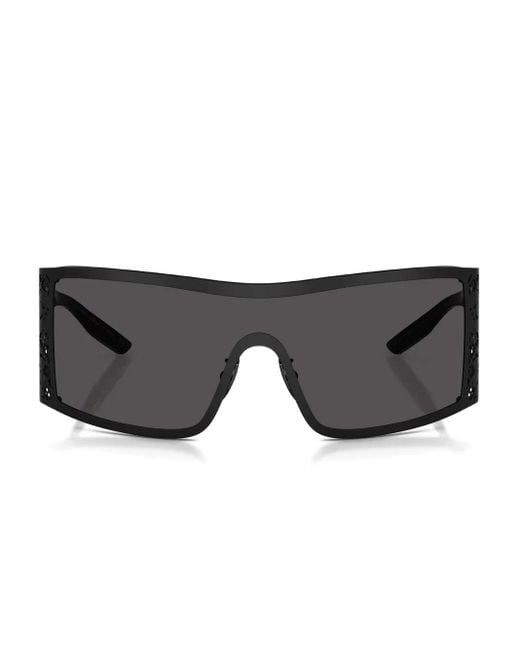 Dolce & Gabbana Black Shield-Frame Sunglasses