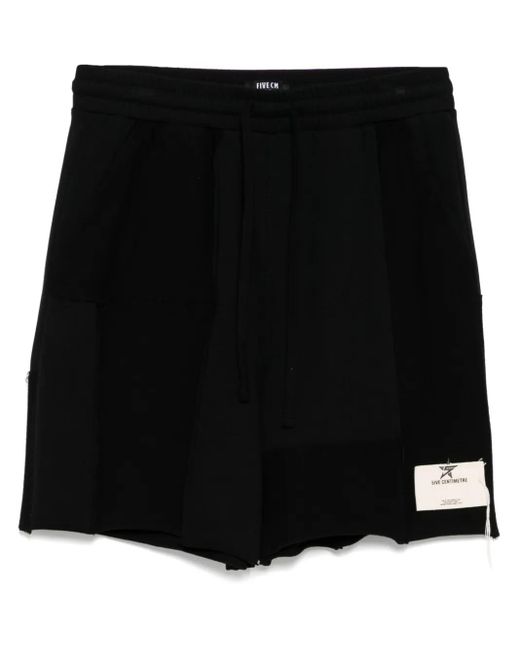 メンズ FIVE CM ロゴパッチ ショートパンツ Black