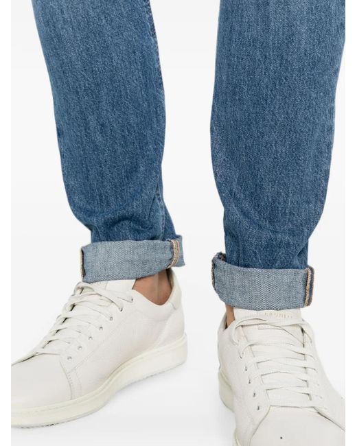 Dondup Blue Faded Slim-Fit Jeans for men
