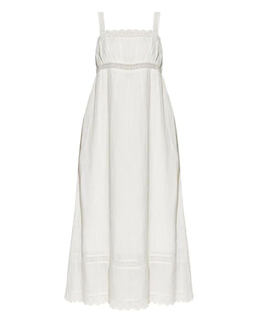 Posse レースディテール ドレス White