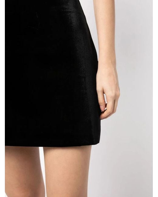 Ermanno Scervino Black Vevlvet A-Line Mini Skirt