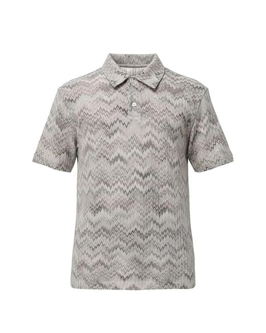 Missoni Gray Polo À Motif Zigzag for men