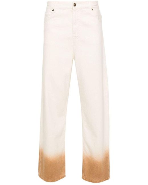 Alanui White Jeans Tie-dye for men