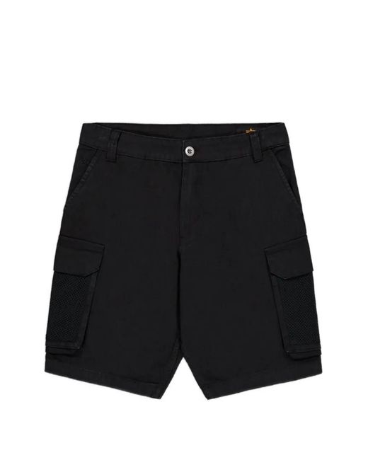 Alpha Industries Black Pockets Shorts for men