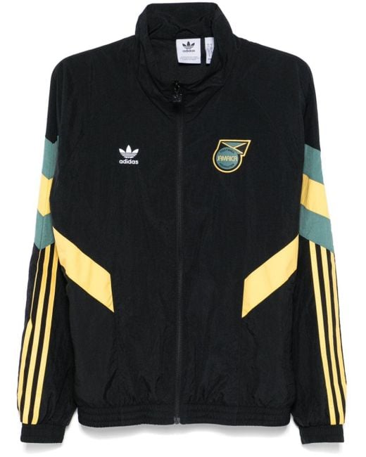 adidas Jamaica Originals Track Jacket in Black for Men Lyst UK