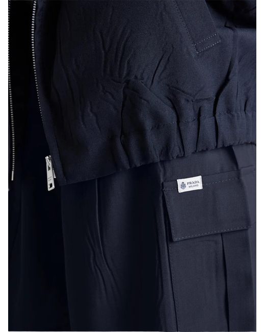 Prada Blue Light Mohair Shorts