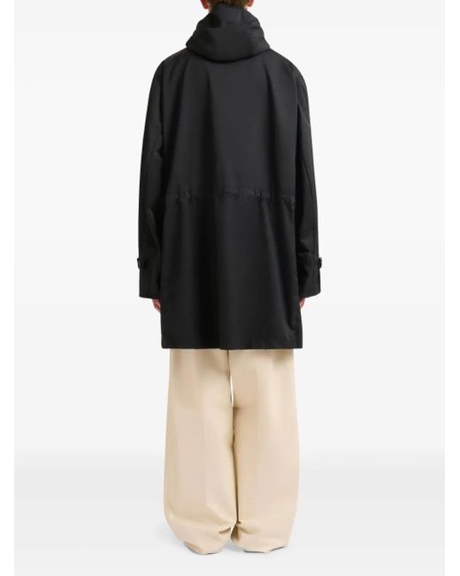 Marni Black Water-Resistant Hooded Parka for men