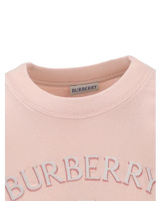Burberry Pink Knight Check Cotton T-Shirt