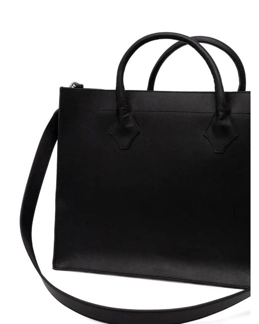 Borsa Tote Con Logo Goffrato di Munthe in Black