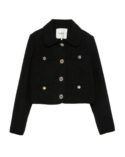 Chaqueta corta Meiradith con botones dorados Ba&sh de color Black