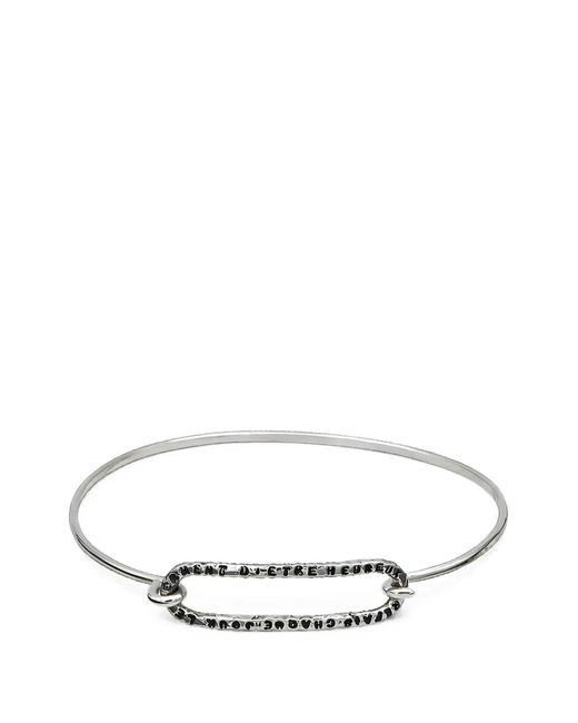 Thoraval White Le Serment Engraved Bracelet
