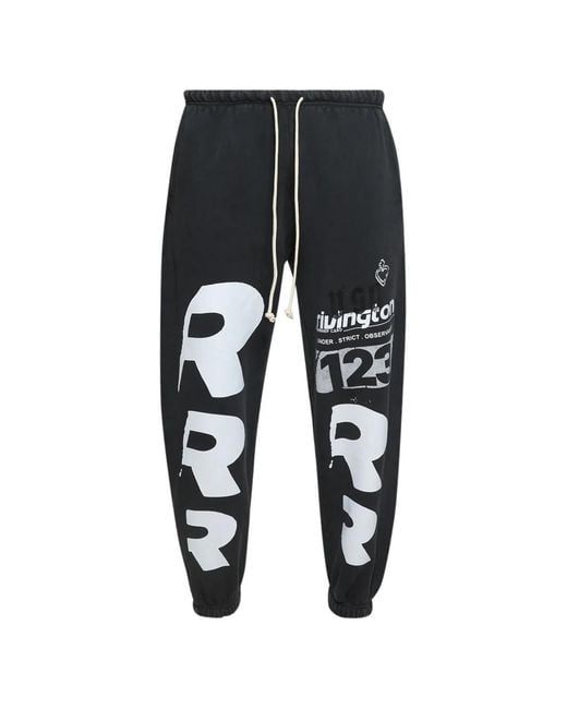 RIVINGTON roi Rebis Black Membership Uso Enemy Track Pants for men