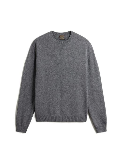 Woolrich Gray Crew-Neck Sweater for men