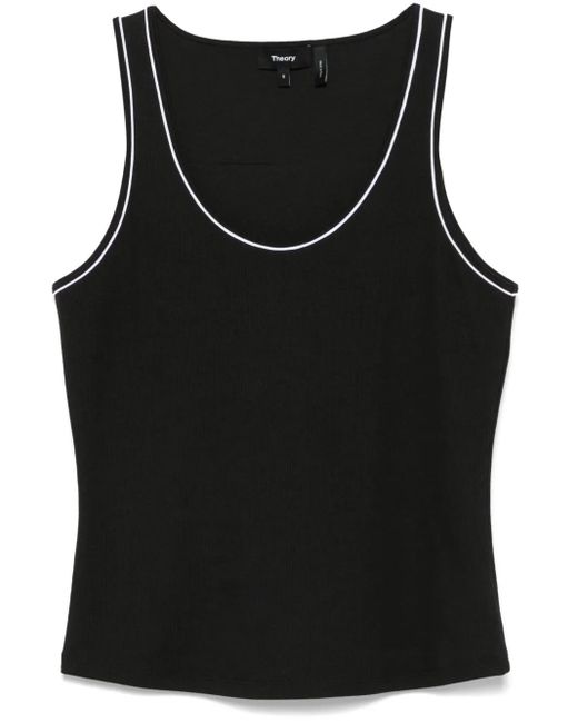 Theory スクープネック タンクトップ Black