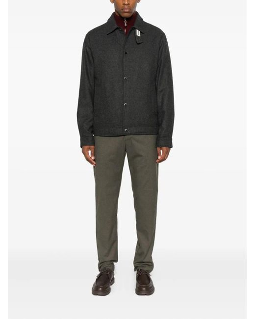 White Sand Gray Jack Button-Fly Trousers for men
