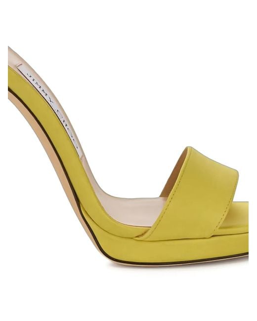 Jimmy Choo Metallic 120Mm Misty Satin Sandals