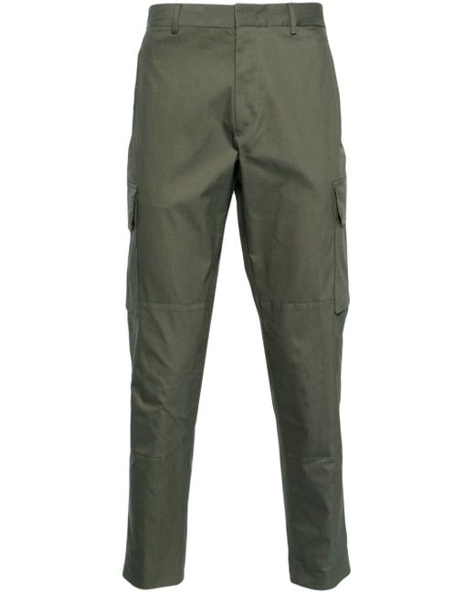 PT Torino Green Tapered-leg Cargo Trousers for men
