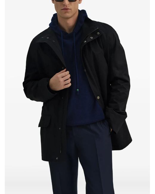 Domaine Des Artistes Blue Drawstring-Waist Cotton Jacket for men