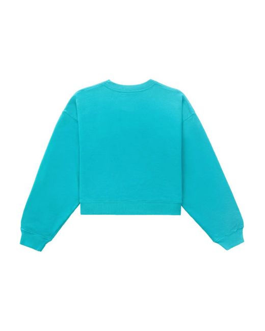 Sporty & Rich Blue Ny Country Club Cropped Sweatshirt