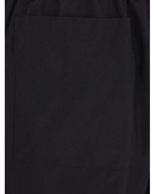 Umit Benan Black Drawstring Pocketed Deck Shorts for men