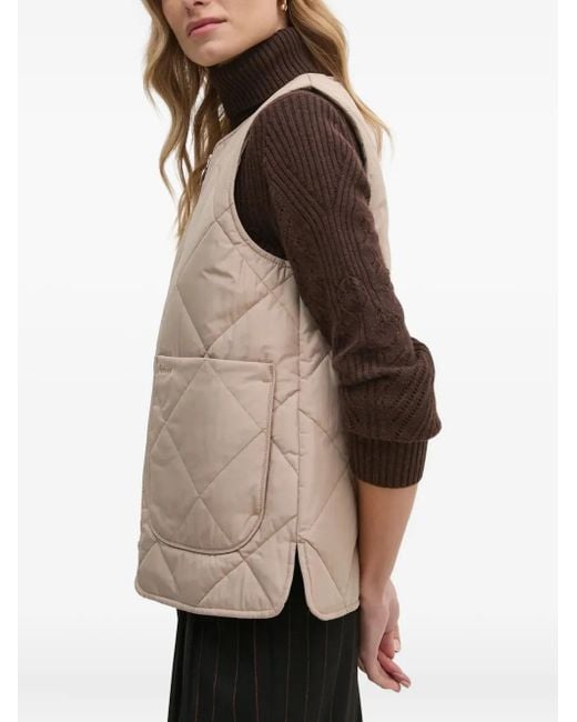 Barbour Natural Quilted Diamond-Pattern Vest
