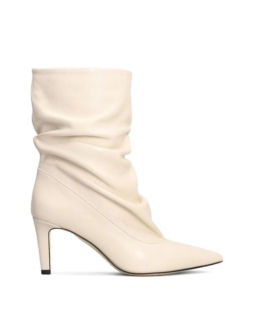 The Seller Natural Slouchy Pointed-Toe Ankle Boots