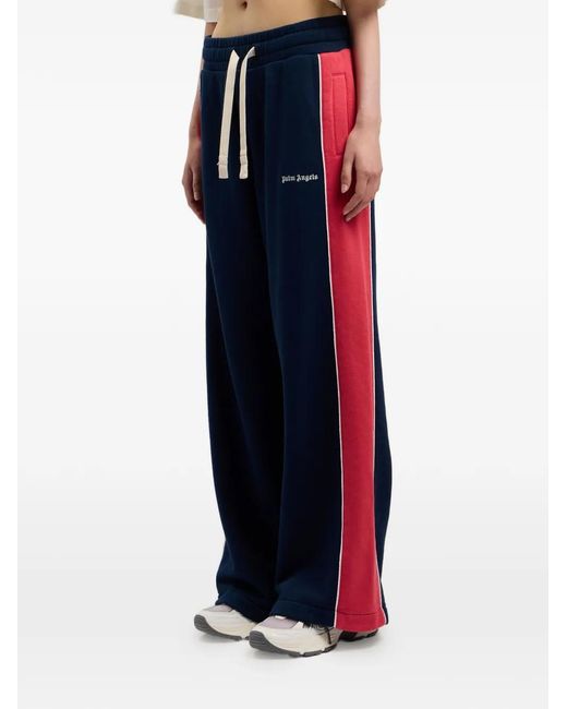 Palm Angels White Logo Side-Bands Track Pants
