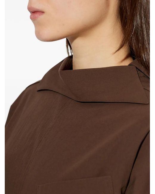 Issey Miyake Brown Pocket Collar Shirt