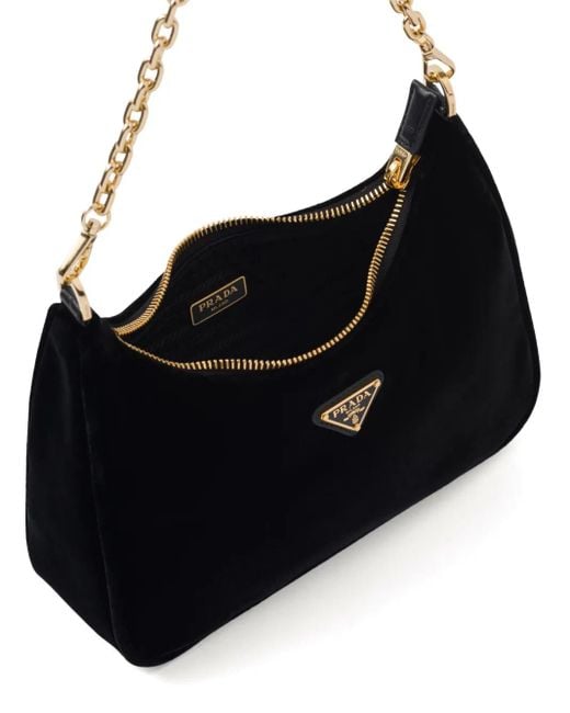 Prada ベルベット ミニバッグ Black