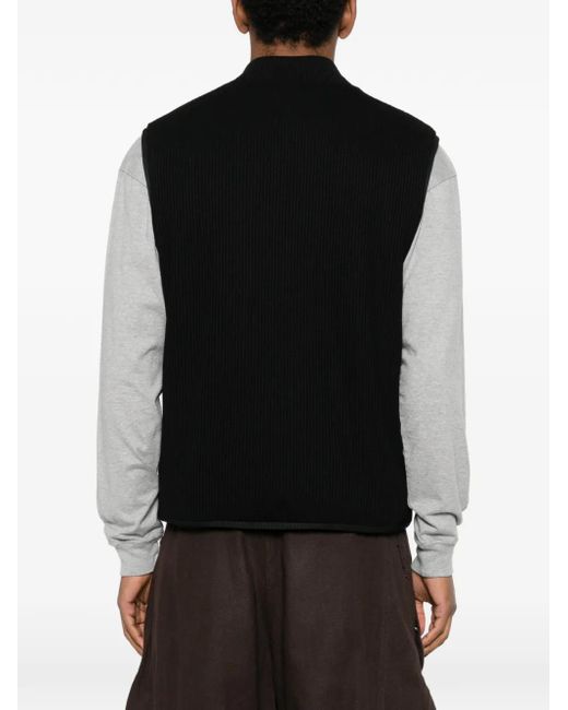 Moncler Black Logo-Patch Jacket for men