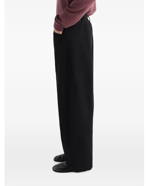 Lemaire Blue Contrast-Stitch Straight-Leg Trousers for men